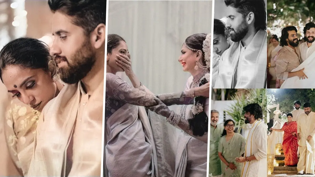 Sobhita Dhulipala-Naga Chaitanya, Ram Charan And Chiranjeevi's Candid Moments From Akhil Akkineni-Zainab Ravdjee's Wedding Album Akhil Akkineni's Wedding Album.