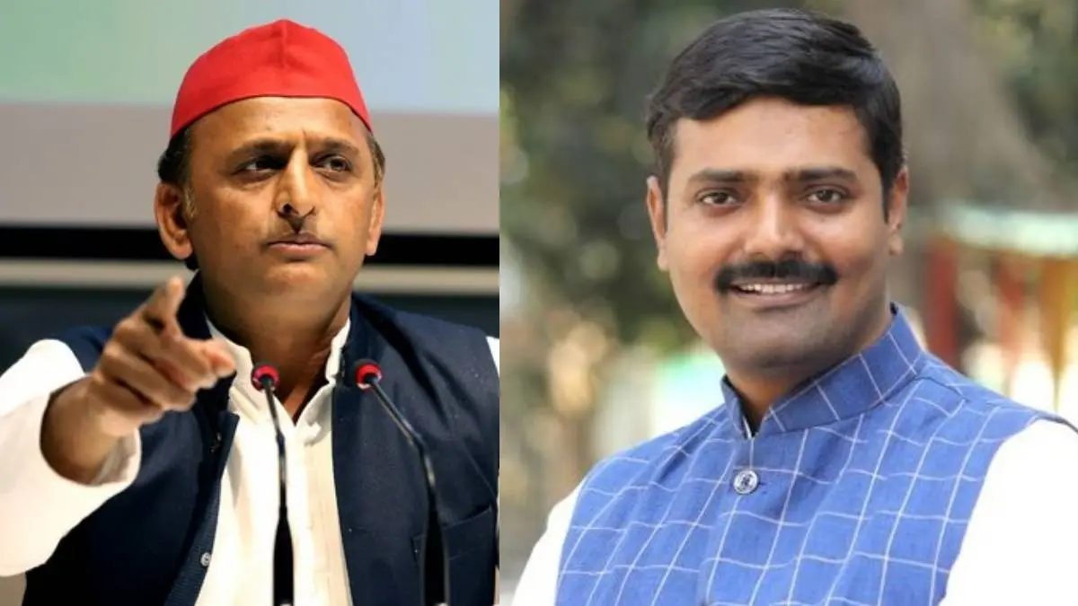 Akhilesh Yadav-BJP Leader Rakesh Tripathi
