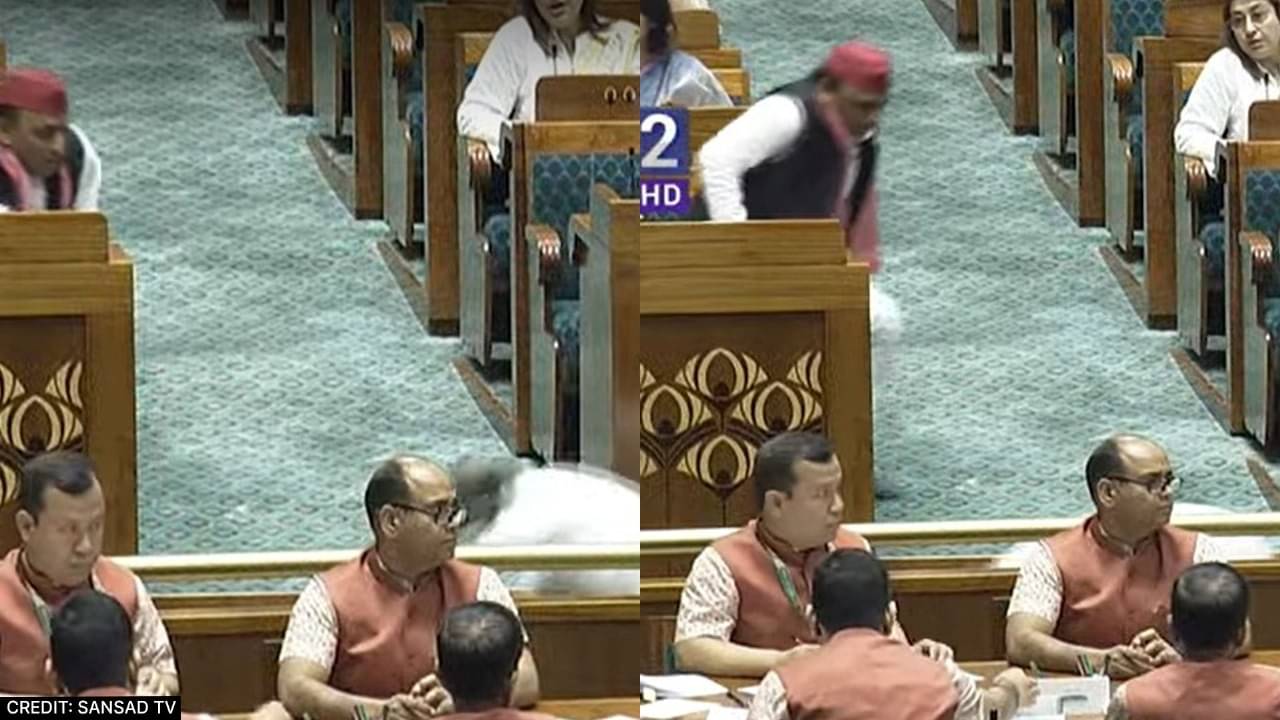 Akhilesh Yadav ran to help MP Raja Ram Singh who slipped from the stairs in Parliament