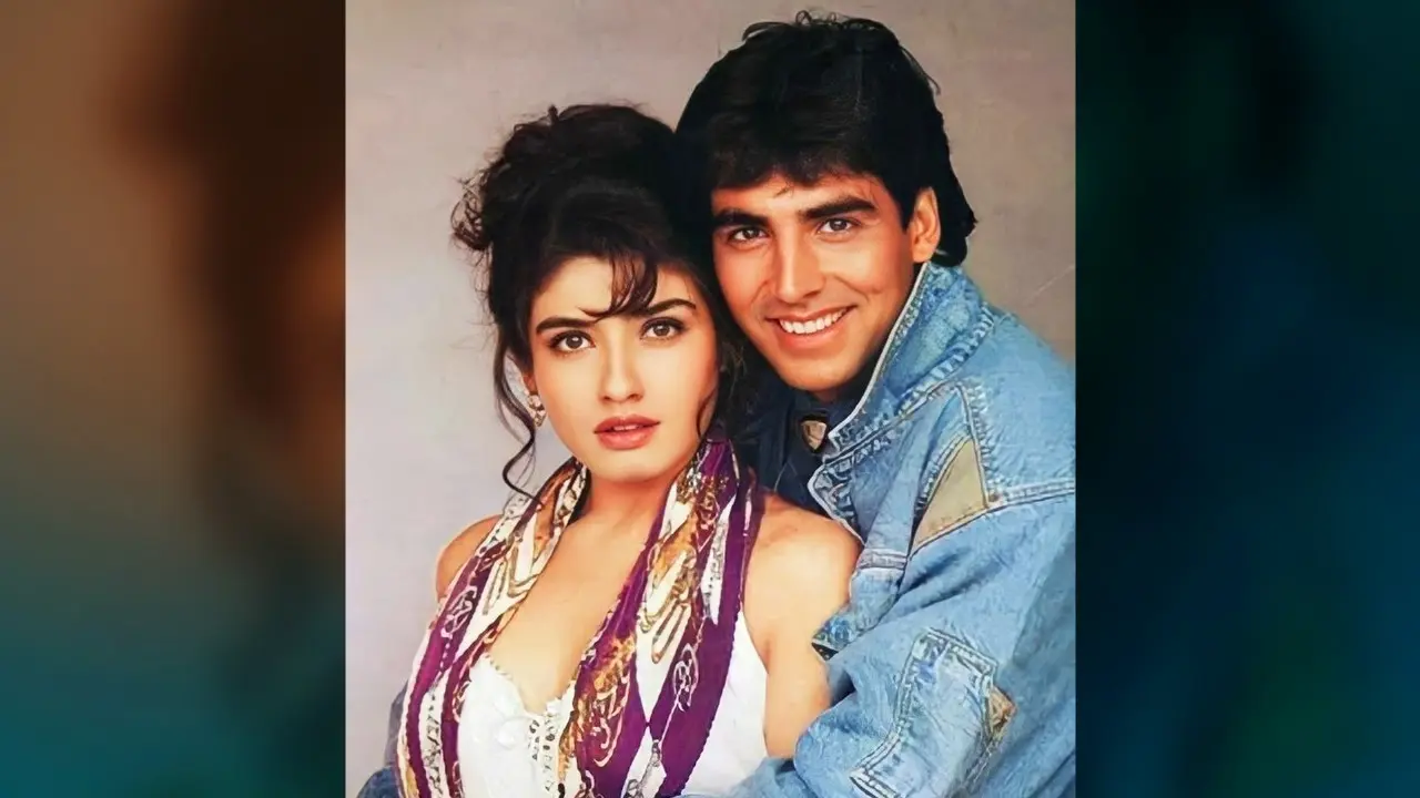 Akshay Kumar with Raveena Tandon.