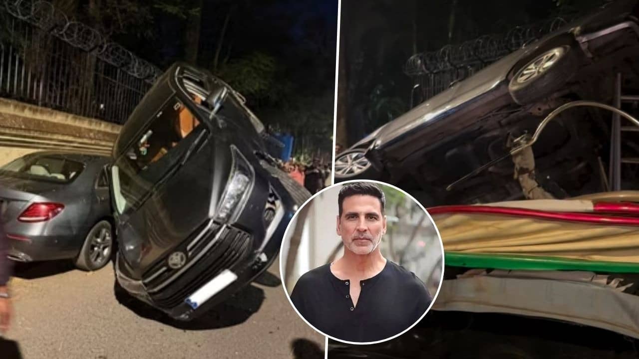 Akshay Kumar’s Security Vehicle Meets With An Accident In Mumbai