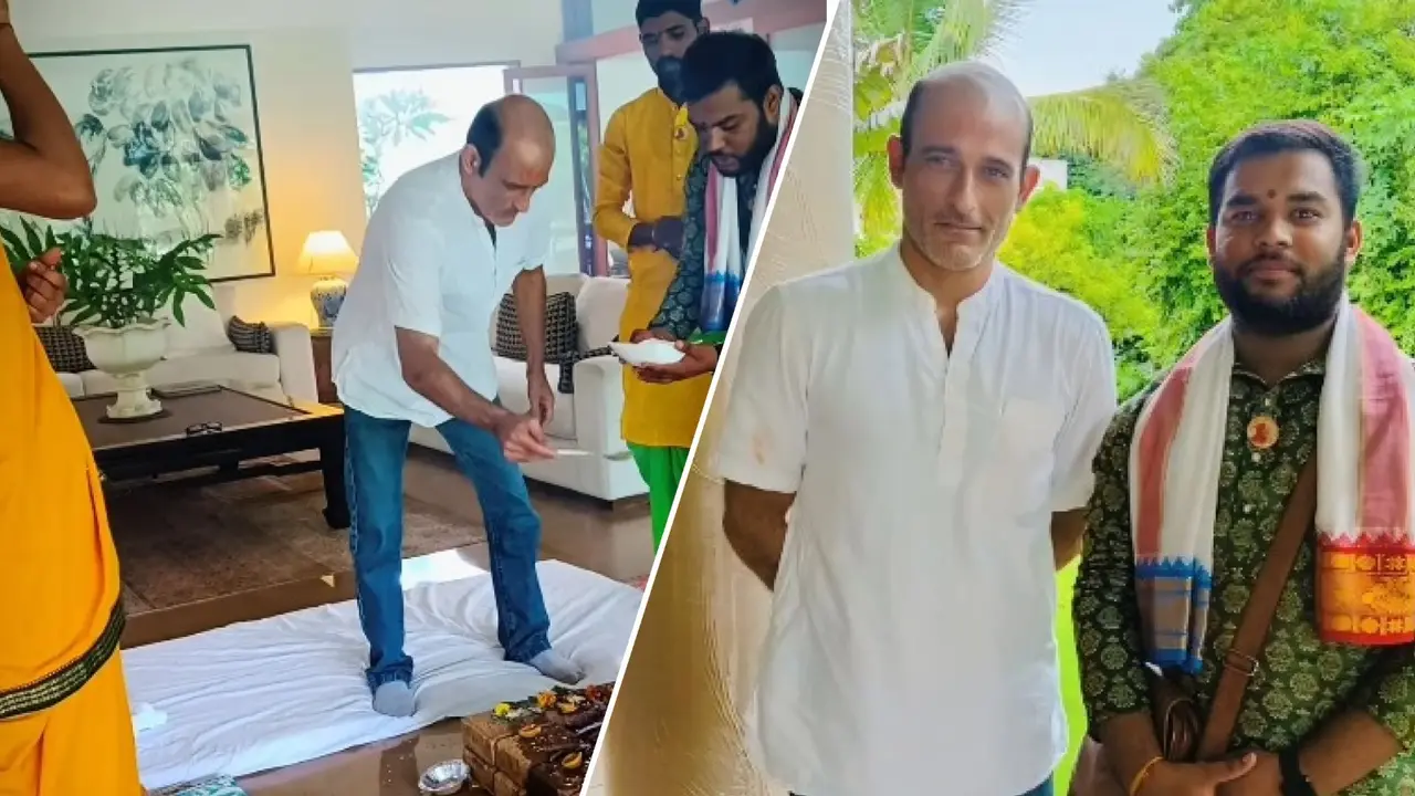 Akshaye Khanna performs puja celebrating Dhurandhar success