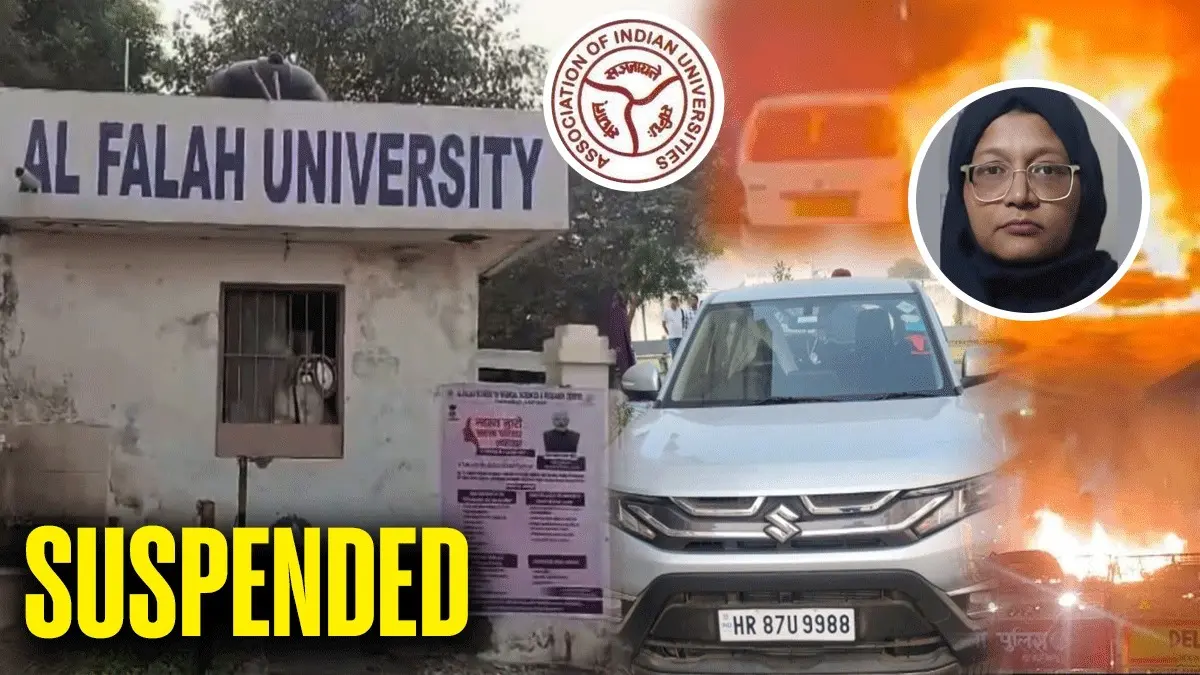 Delhi 10/11 Terror Attack: Al-Falah University’s Membership Suspended As Probe Expands Al Falah University Membership Suspended by AIU After Delhi Red Fort Blast Conspirator's Car Found on Campus