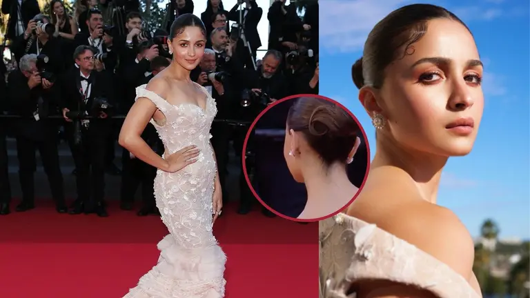 नजर न लगे... Cannes 2025 के रेड कार्पेट पर प्रिंसेस बन उतरीं Alia Bhatt, इस एक चीज पर टिकी फैंस की नजरें; PHOTOS Alia bhatt Cannes Look