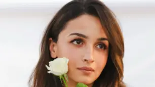 Alia Bhatt looks straight out of black and white dream.