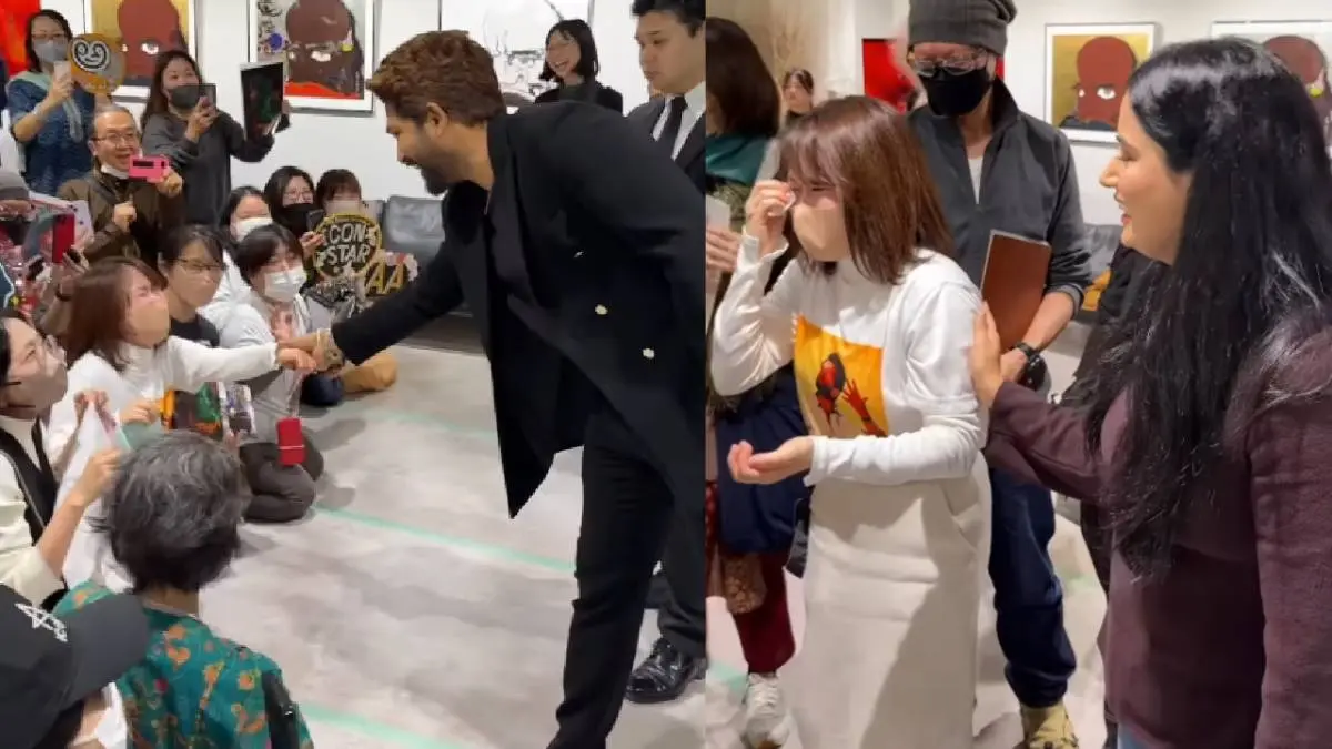 ‘पुष्पा 2’ के प्रमोशनल इवेंट में Allu Arjun को देख फूट-फूटकर रोने लगी जापानी फैन, एक्टर भी रह गए हैरान, VIDEO Allu Arjun in Japan