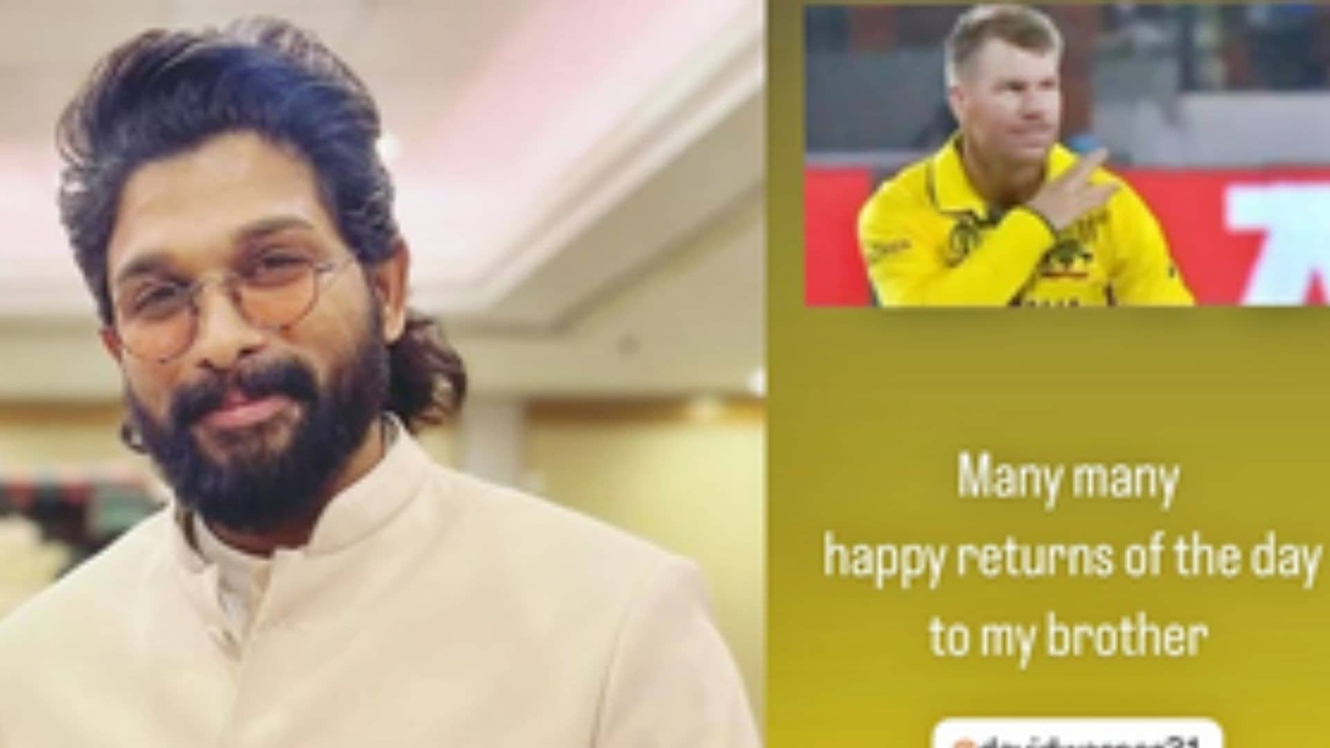 Allu Arjun ने 'भाई' David Warner को खास अंदाज में दी जन्मदिन की बधाई ...
