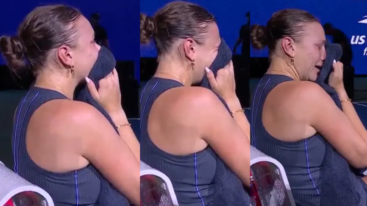 Amanda Anisimova weeps after losing US Open Final