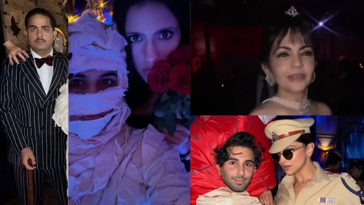 ambani Halloween party 2025 nita ambani shloka mehta akash ambani Bollywood actors Deepika Padukone orry janhvi Kapoor ranveer singh and many more video