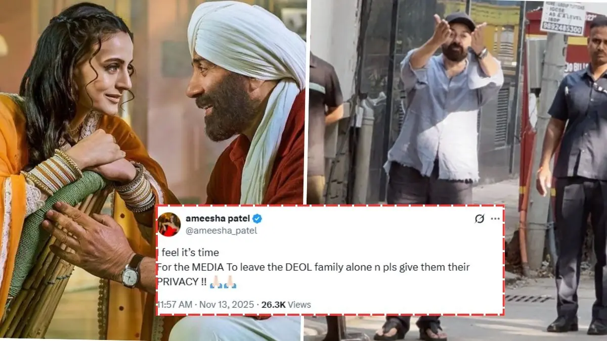 Leave The Deol Family: Sunny Deol's Gadar Co-star Ameesha Patel Supports Him After He Loses Cool At Paps At Dharmendra's Residence Ameesha Patel supports Sunny Deol