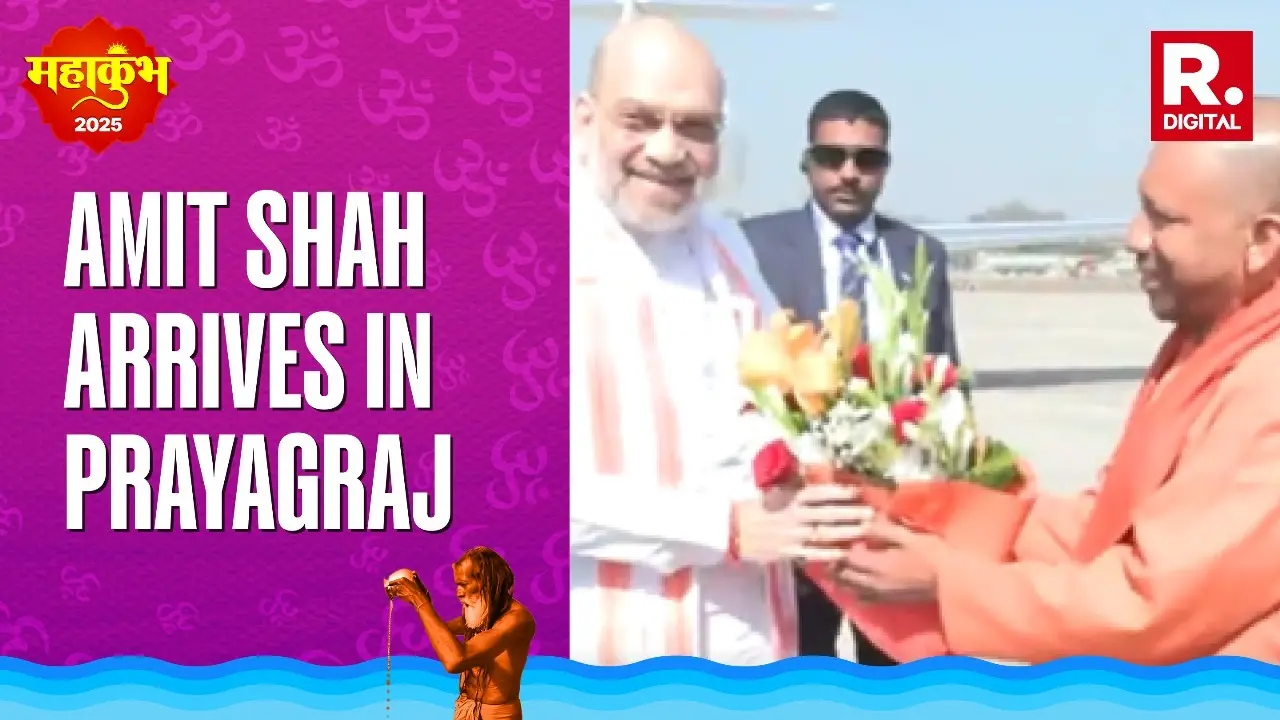 Maha Kumbh 2025: Amit Shah Arrives in Prayagraj to Take Holy Dip at Triveni Sangam Amit Shah