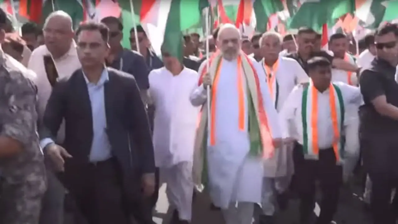 Amit Shah lead Tiranga Yatra