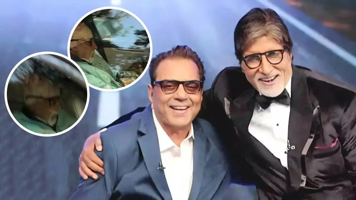 Viral Video: Amitabh Bachchan Drives By Himself To Meet Ailing Dharmendra After His Discharge Amitabh Bachchan arrives to meet Dharmendra