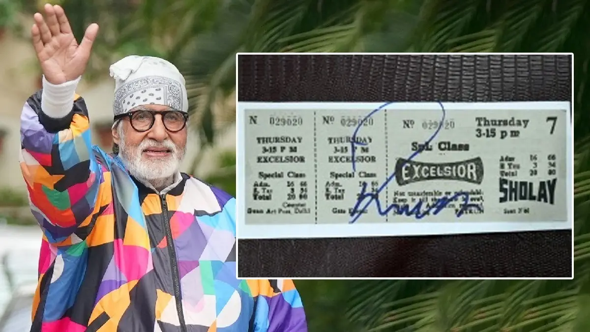 Amitabh Bachchan shares Sholay ticket
