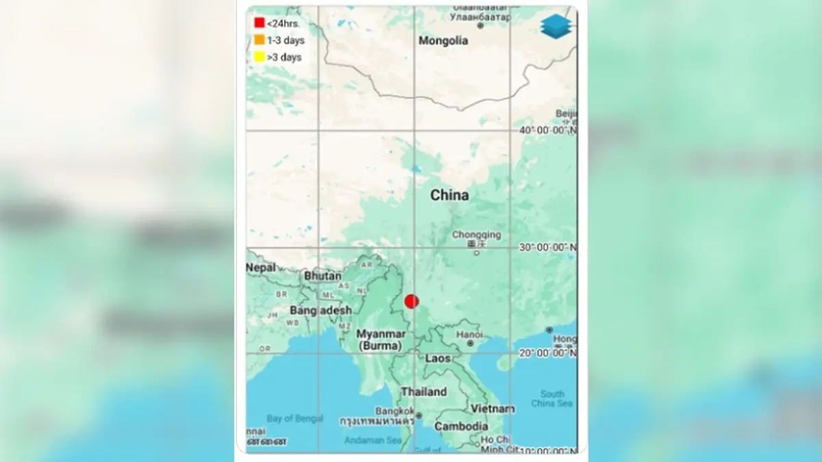 An earthquake magnitude 4-5 Richter Scale struck China