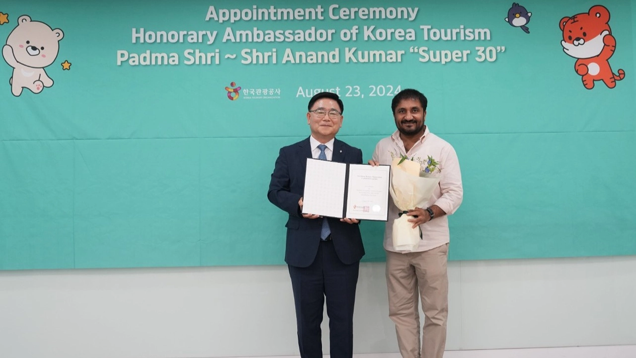 Anand Raj Kumer Super 30 Founder Anand Kumar Named Ambassador of Korean Tourism 2024 in ...