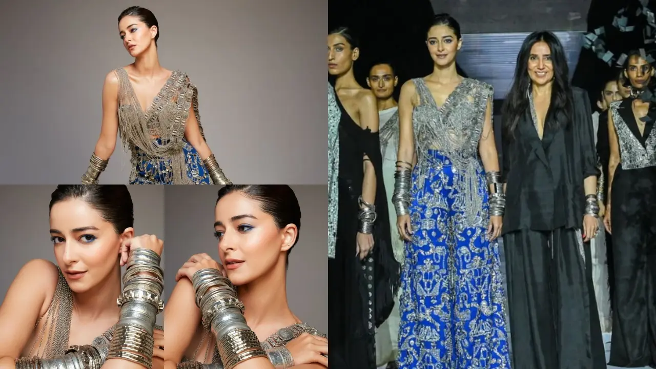 Ananya Panday's maiden walk for Anamika Khanna at Lakme Fashion Week