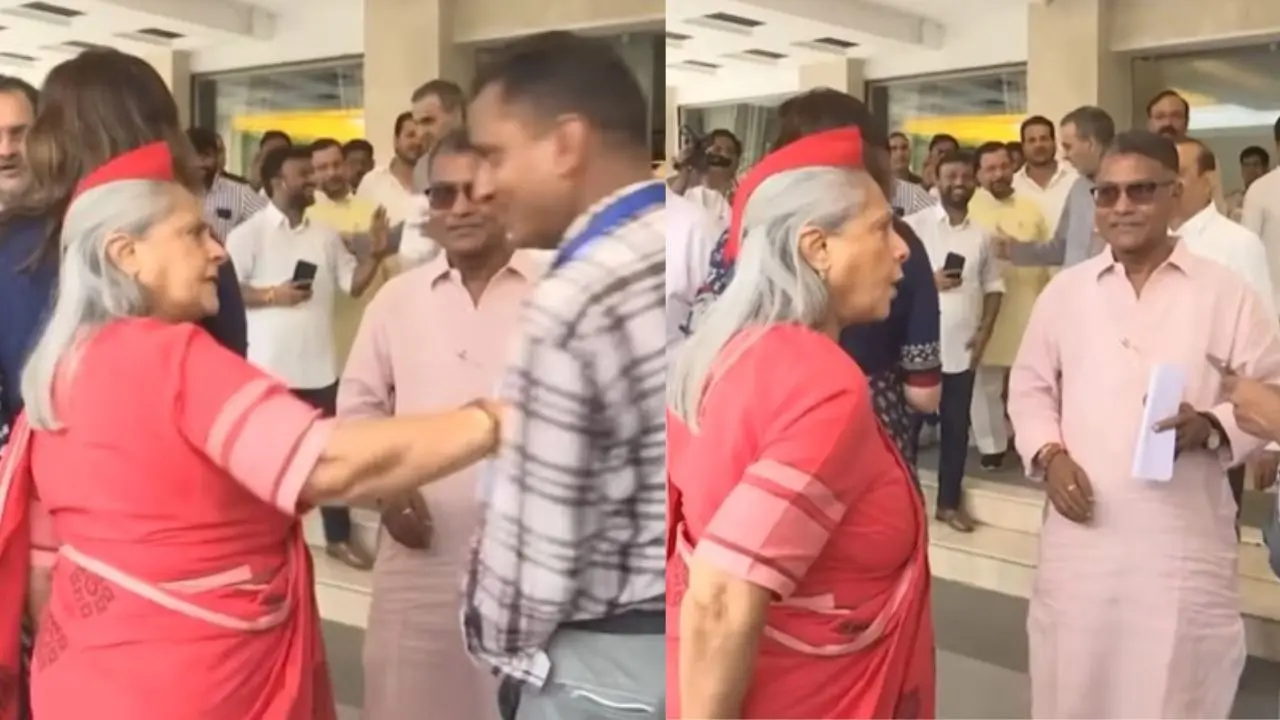 Jaya Bachchan Pushes Man Over Selfie Attempt Outside Delhi’s Constitution Club, Viral Video Sparks Debate Angry Jaya Bachchan