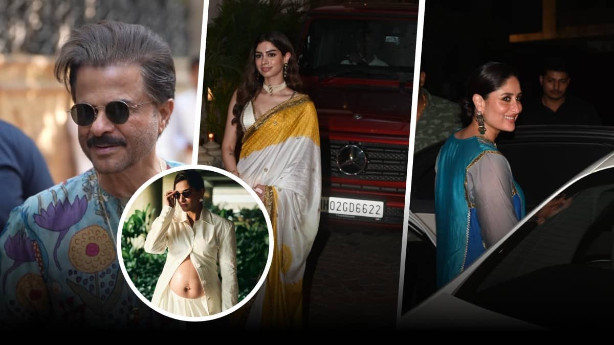 Anil Kapoor and Kareena Kapoor were among guests at Sonam Kapoor's baby shower in Mumbai