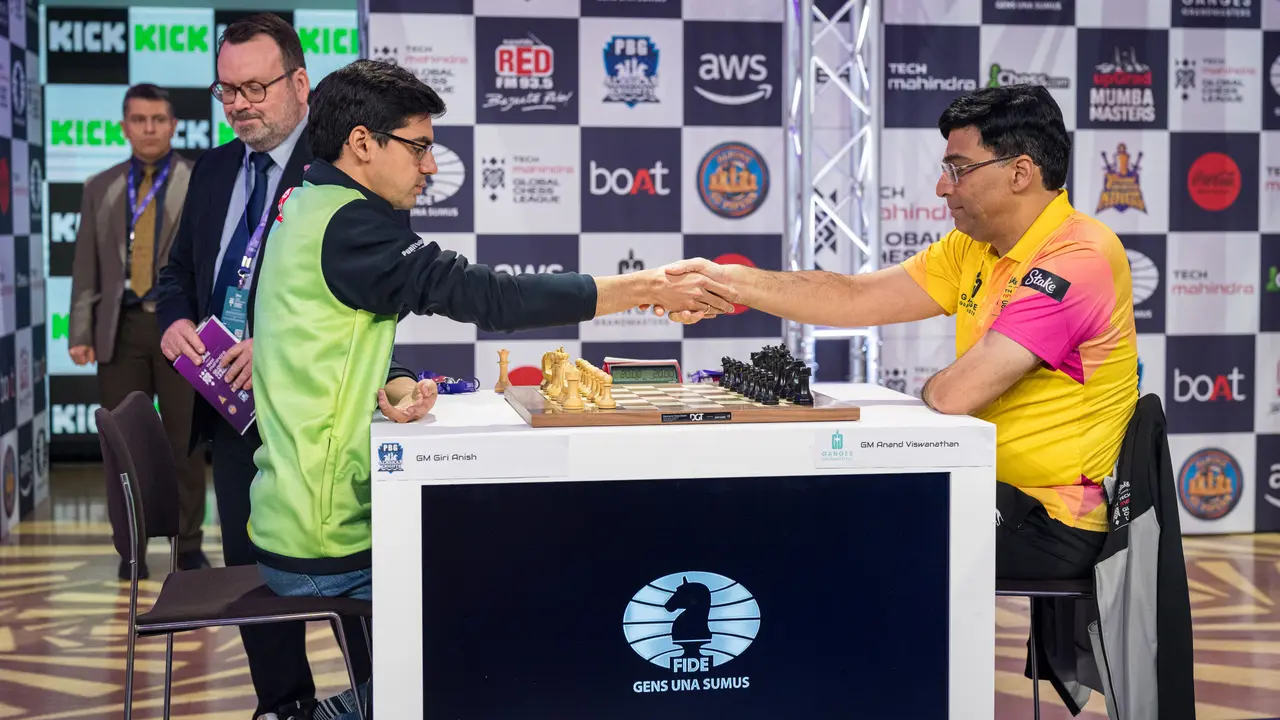 Global Chess League 2024: Alaskan Knights soar to four wins as Vishy Anand’s Ganges hit rock bottom Anish Giri vs Vishy Anand