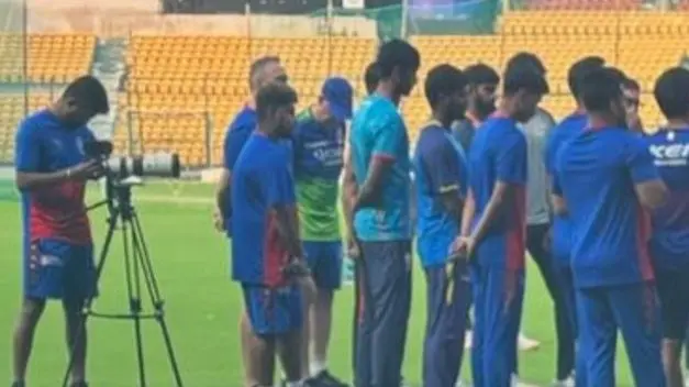 Ankrish Raghuvanshi at the RCB trials