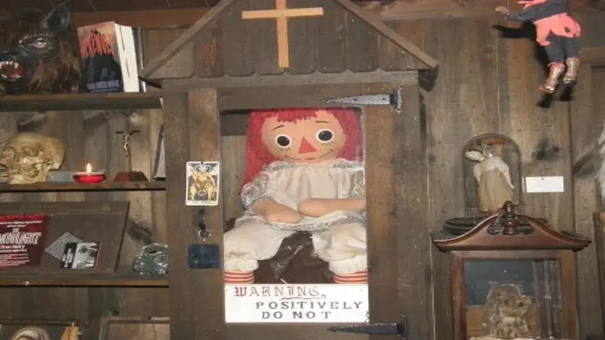 Is 'Haunted' Annabelle Doll Missing? Netizens Panic over Rumours Annabelle in its glass enclosure in Warrens Occult Museum.