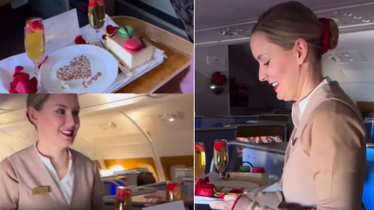 Anniversary Surprise in Flight