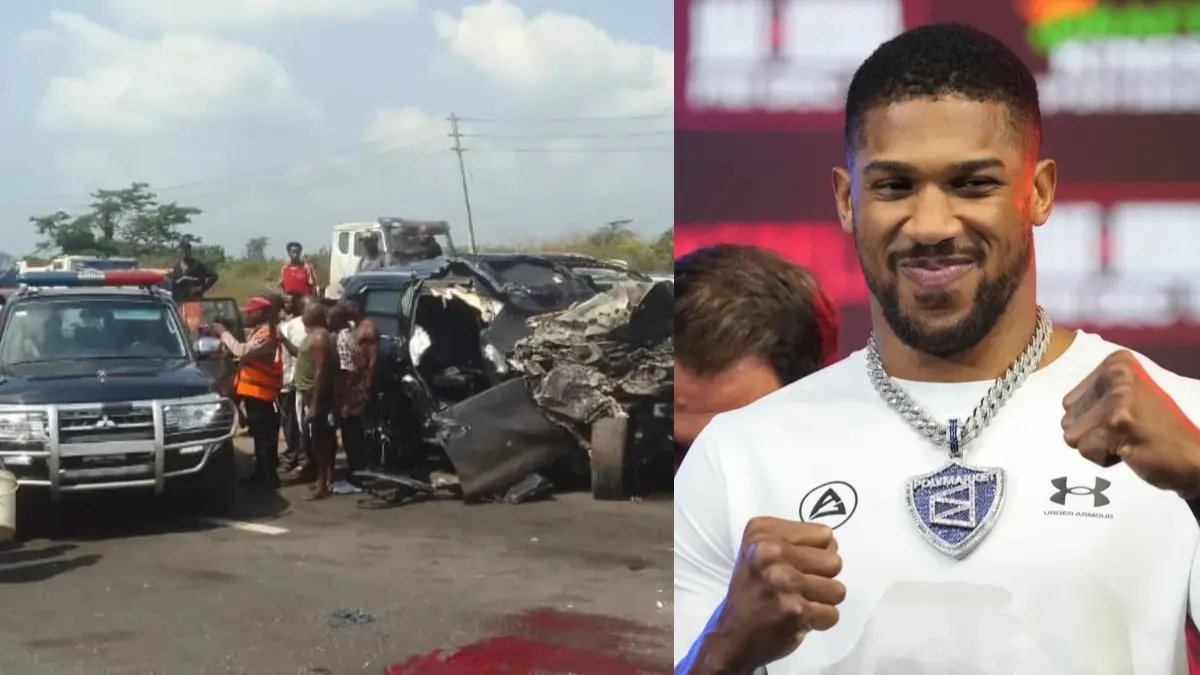Anthony Joshua's car crash