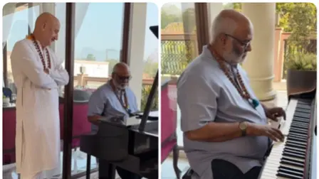 Anupam Kher and MM Keeravani