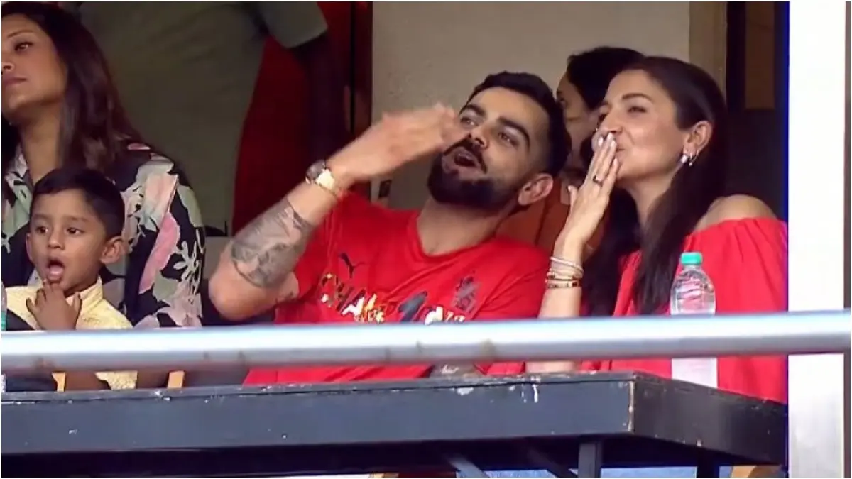 Shameless: Anushka Sharma, Virat Kohli Blow Flying Kisses At Fans As Death Toll Rises In Chinnaswamy Stadium Stampede Anushka Sharma and Virat Kohli