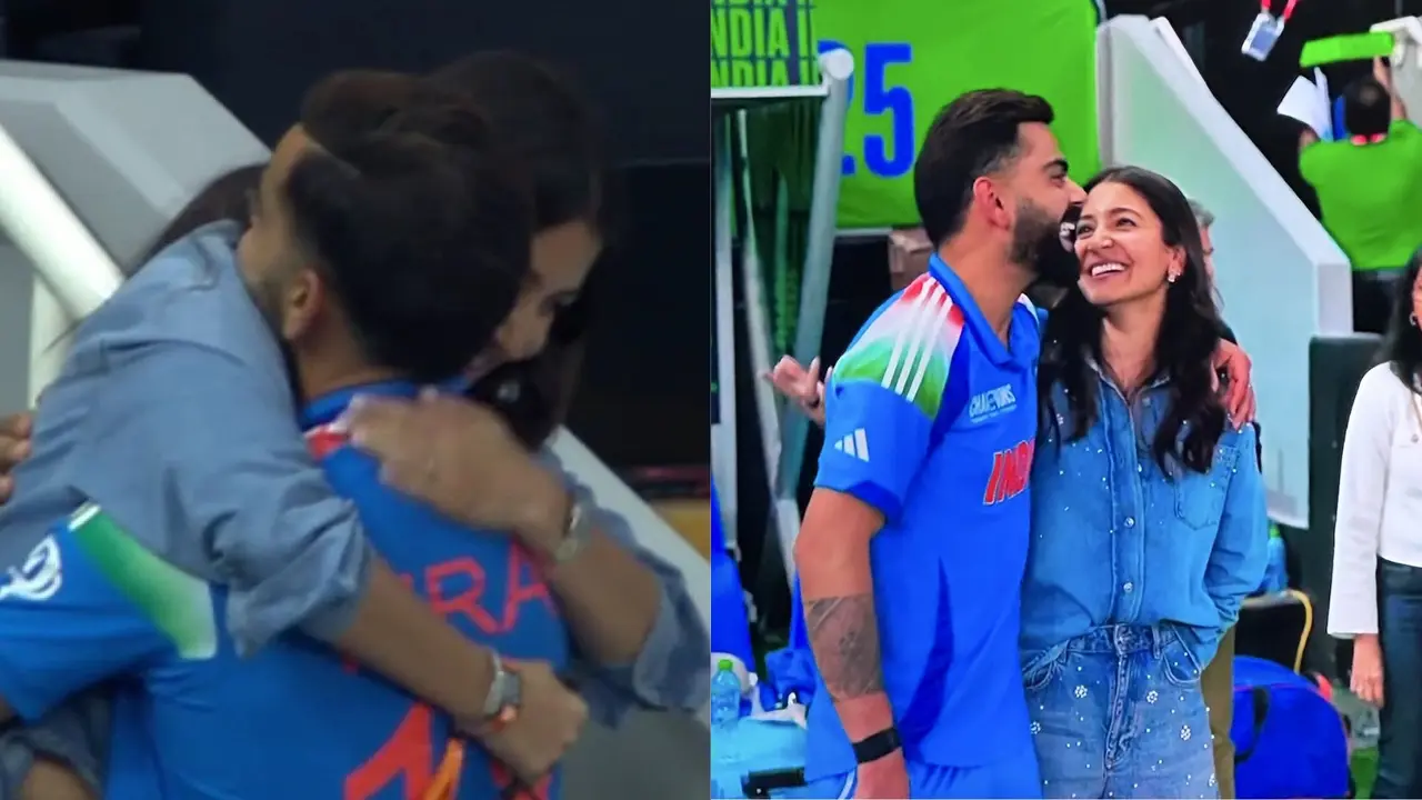 Anushka Sharma hugged Virat Kohli after ICC Champions Trophy 2025 Win