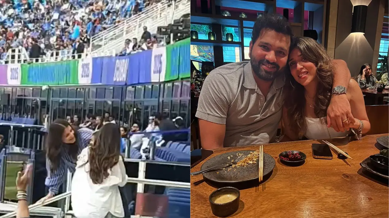 Anushka Sharma Playing With Rohit Sharma Ritika Sajdeh Son Ahaan in IND vs NZ match video viral