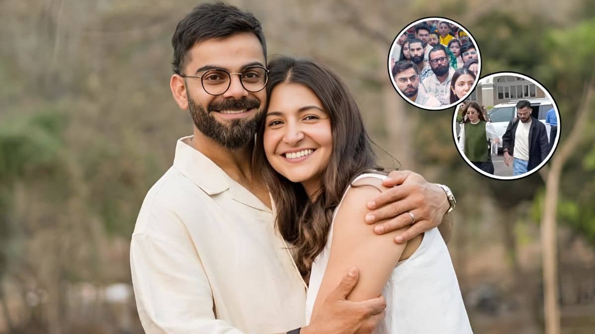 ब्लैक ट्राउजर और आंखों में गॉगल्स लगाए अनुष्का तो ब्लू जींस में विराट... प्रेमानंद महाराज से मिलने के बाद इस स्टाइल में स्पॉट हुआ कपल