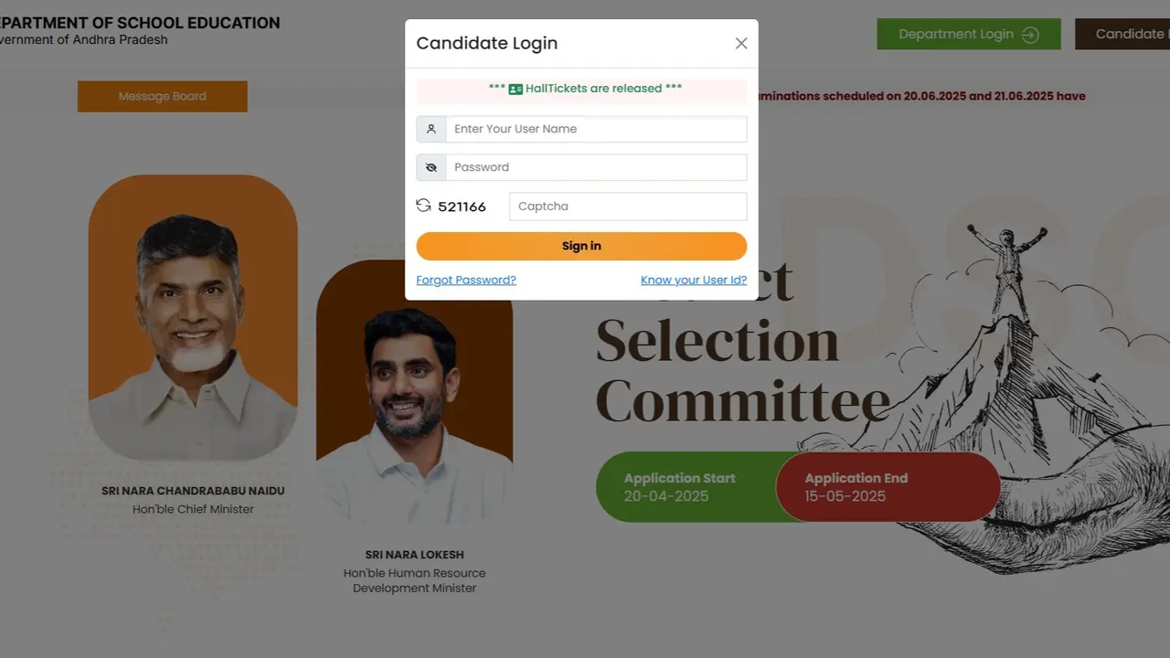 AP DSC Hall Ticket 2025 Released at apdsc.apcfss.in, Direct Link to Download