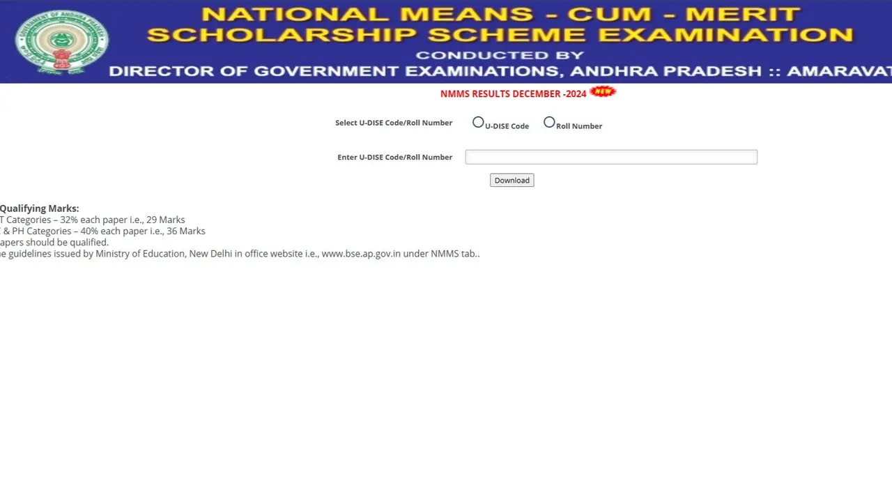 AP NMMS Result 2025 Declared at bseap.org, Direct Link to Download Scorecard