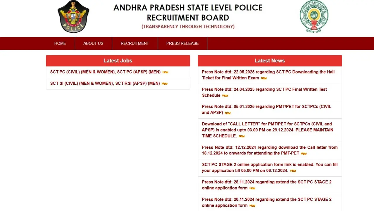 AP Police Constable Hall Ticket 2025 to Release Today at slprb.ap.gov.in, Know How to Download