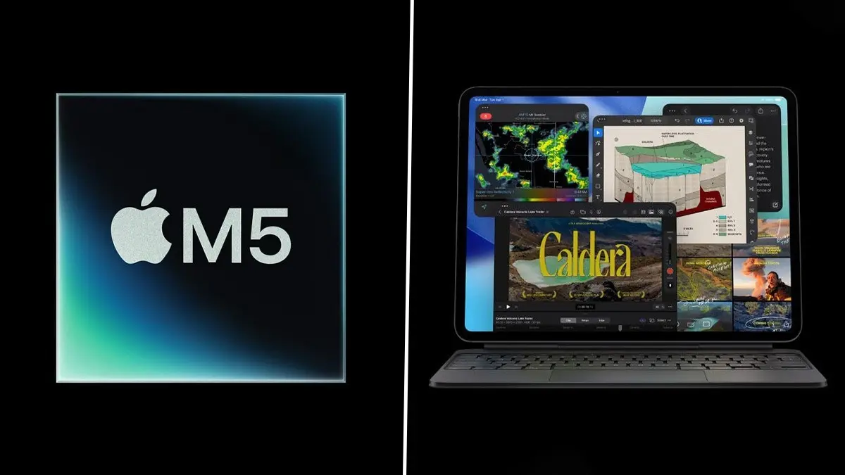 Apple ने नए MacBook Pro 14-inch और iPad Pro का M5 चिप के साथ अनावरण किया, जो 4x तेजी से AI प्रदर्शन प्रदान करता है।
