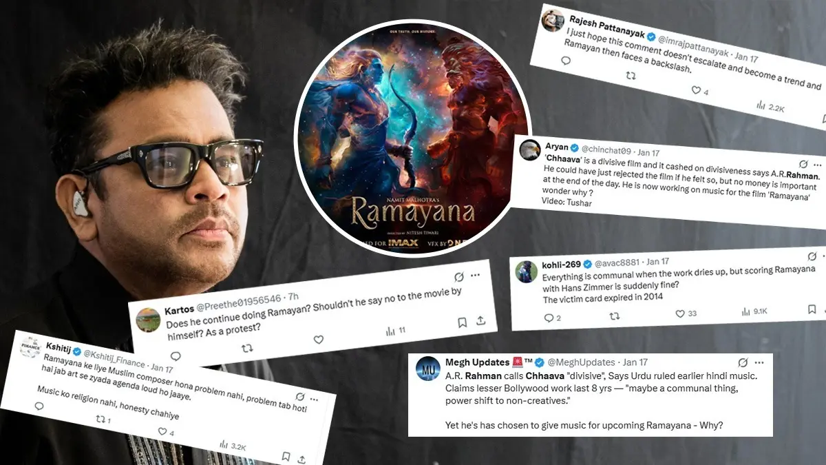 Remove AR Rahman From Ramayana: After Composer's Remark Calling Chhaava 'Divisive', Netizens Demand His Ouster From Ranbir Kapoor-Yash's Film AR Rahman is composing Ramayana score with Hans Zimmer