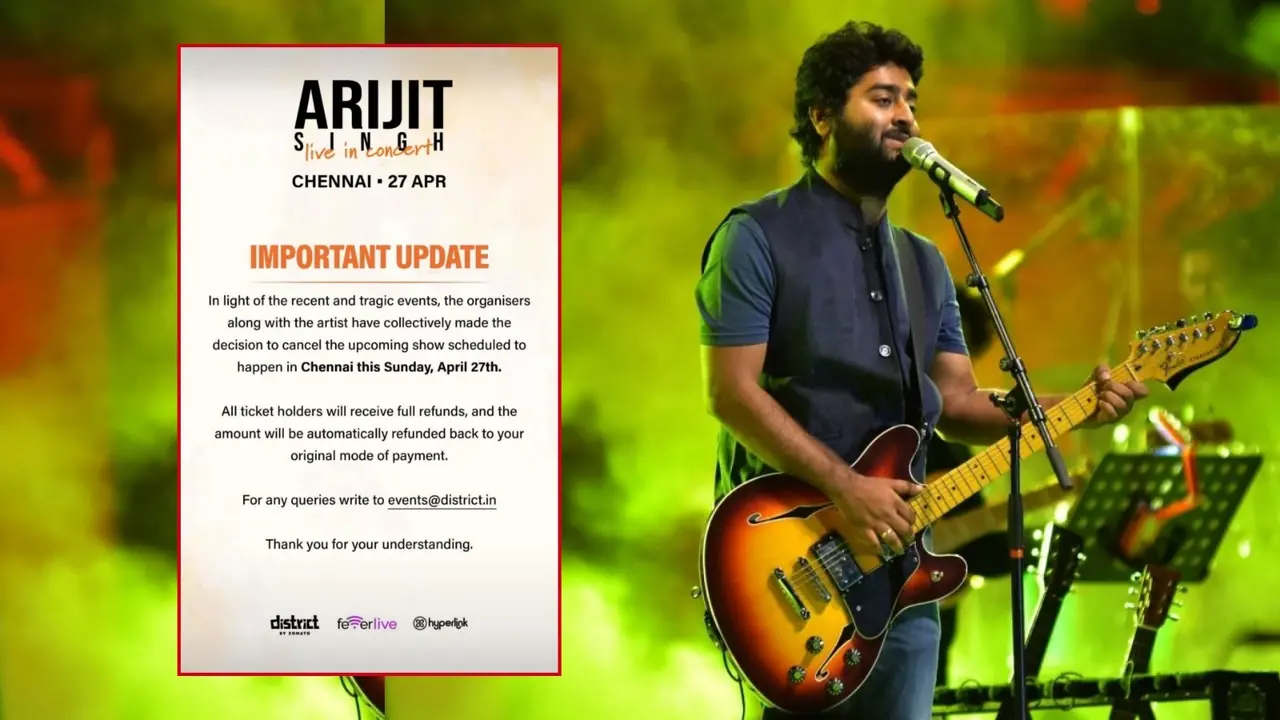 Arijit Singh cancels Chennai concert