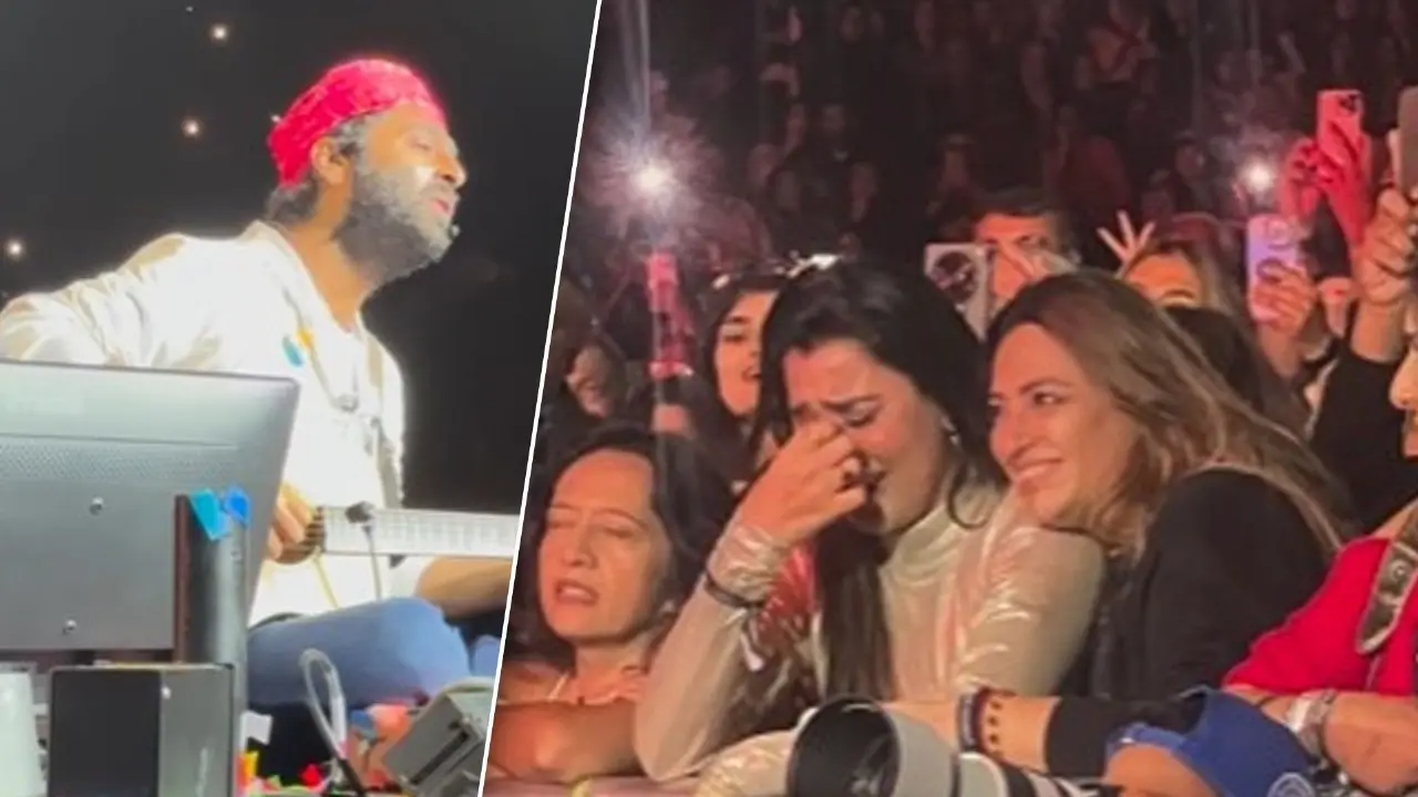 VIRAL | Arijit Singh's Sweet Gesture For Crying Fan At London Concert, Sings Sajni To Make Her Smile Arijit Singh's gesture for emotional fan is now viral