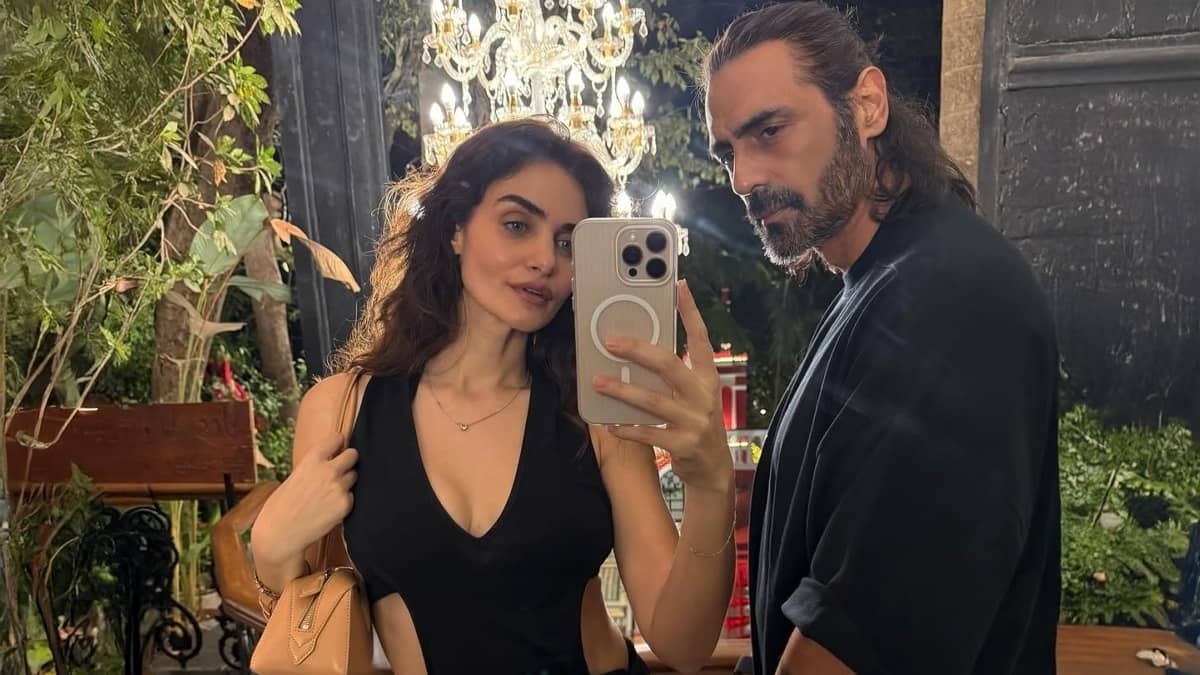 Arjun Rampal with his fiancee Gabriella Demetriades.