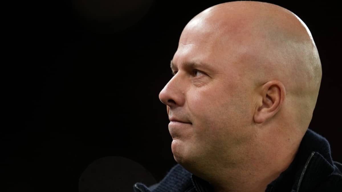 Arne Slot during the Liverpool vs Leeds United game