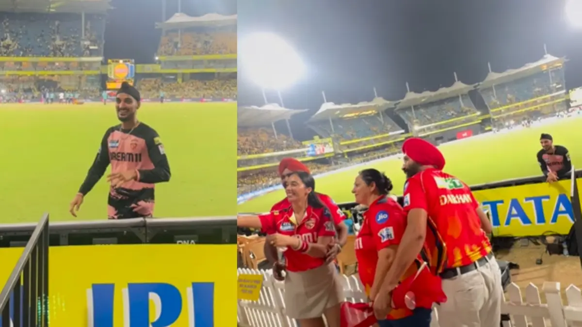 Arshdeep Singh Shares Heartwarming Moment With His Family Members During PBKS vs CSK Clash, Video Goes Viral | WATCH Arshdeep Singh clicks selfie with his family members