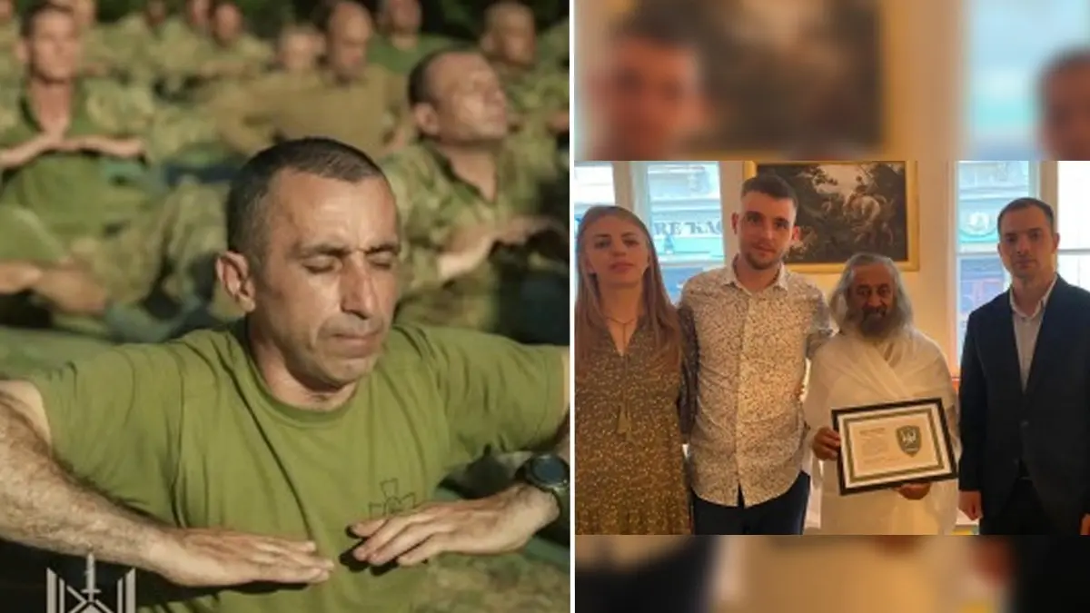 From Darkness to Light: How Art of Living is Healing the Wounds of War in Ukraine Art of Living’s Meditation and Breathwork Workshop, Battalion Commander and The Head of Regime Medical Service from the Ukrainian Military Present an Honorary Award to Gurudev