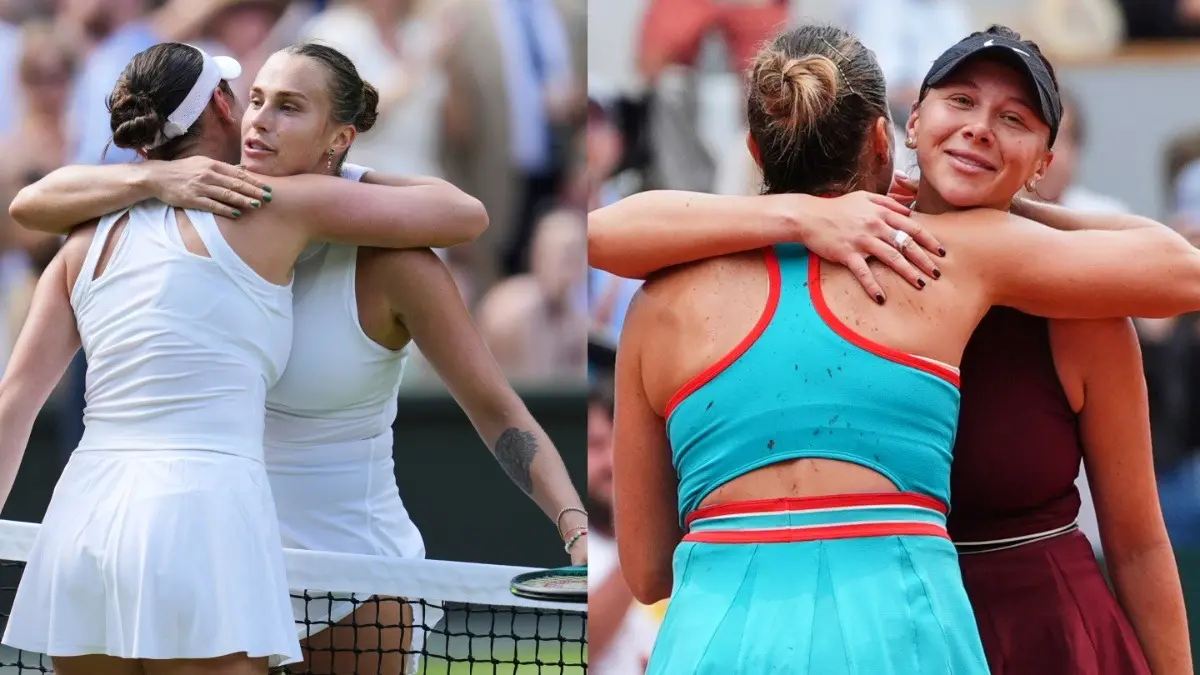 Aryna Sabalenka and Amanda Anisimova