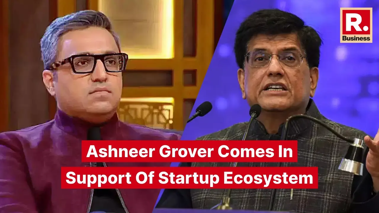 Ashneer Grover and Piyush Goyal