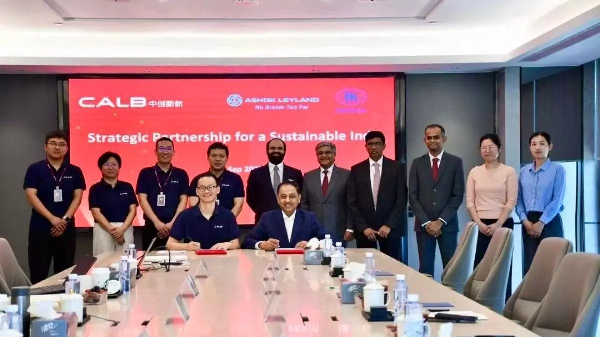 Hinduja Flagship Ashok Leyland Bets on Chinese Partnership to Power India’s EV Battery Future Ashok Leyland-CALB Partnership