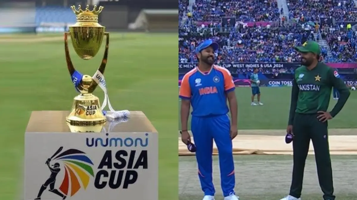Asia Cup (L), Rohit-Babar at the toss (R)