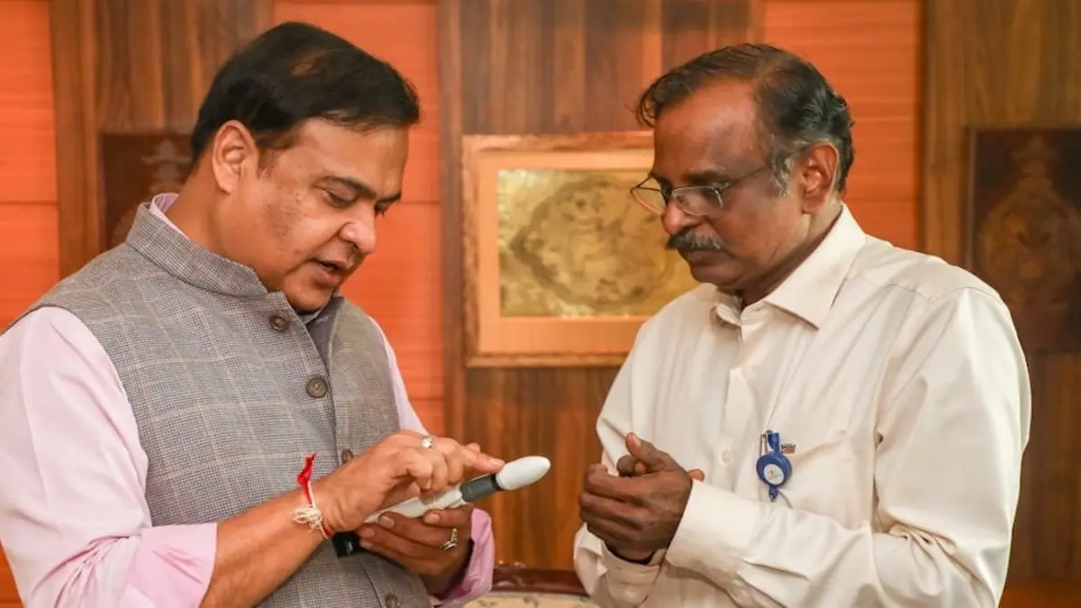 Assam CM Himanta Biswa Sarma, ISRO V Narayanan