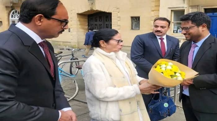 At Oxford, Mamata Banerjee received by anti-CAA protester Shahanawaz Ali Raihan who lost on TMC ticket in 2024
